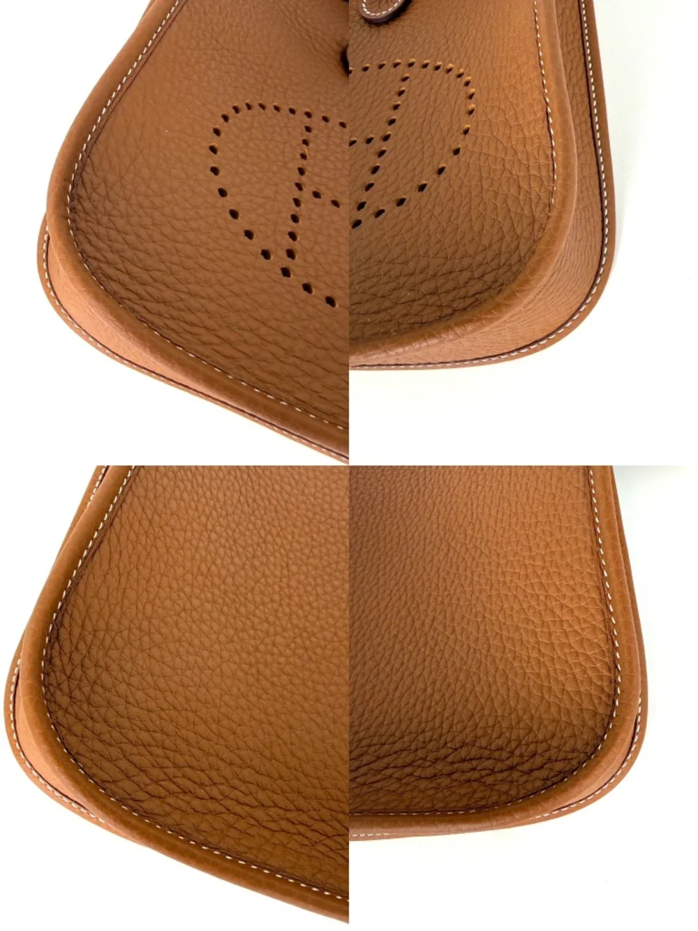 HERMES Mini Evelyne TPM 16 Gold on Gold Leather Crossbody Bag New - Picture 7 of 10